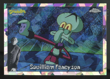 2025 Topps Chrome Spongebob Squilliam Fancyson Nightshift Manager Parallel #13