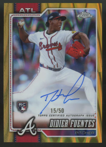 2026 Topps Chrome Didier Fuentes RC Gold RayWave Refractor Auto /50 #RA-DFU