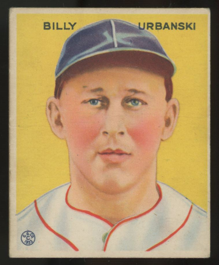 1933 Goudey Billy Urbanski #212 Good
