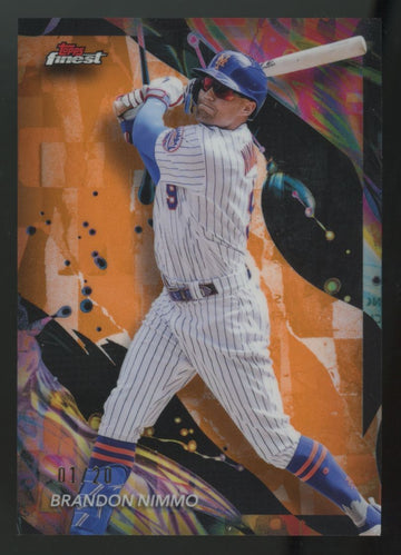 2024 Topps Finest Brandon Nimmo Uncommon Orange Refractor /20 #184