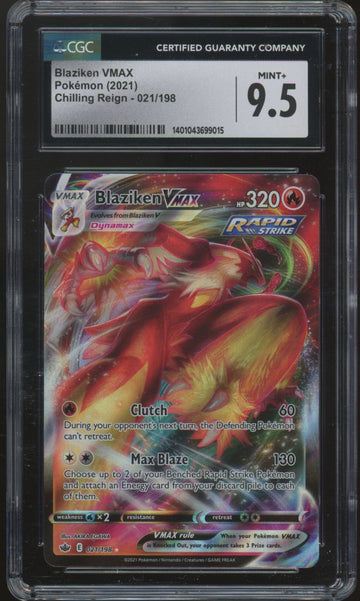 2021 Pokemon Blaziken VMAX Chilling Reign Holo #021 CGC 9.5