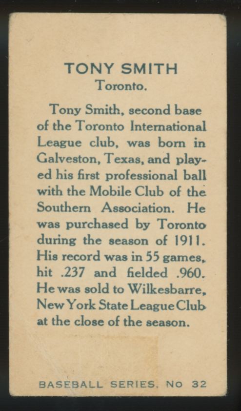 1912 C46 Imperial Tony Smith #32 Good