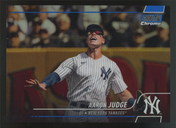 2022 Topps Stadium Club Chrome Aaron Judge Blue Refractor /199 #161