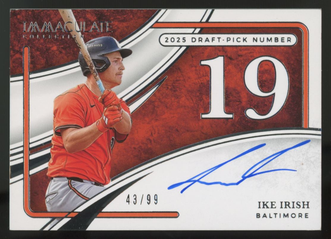 2026 Panini Immaculate Ike Irish Prospect Draft Pick Number Auto /99 #DSS-II