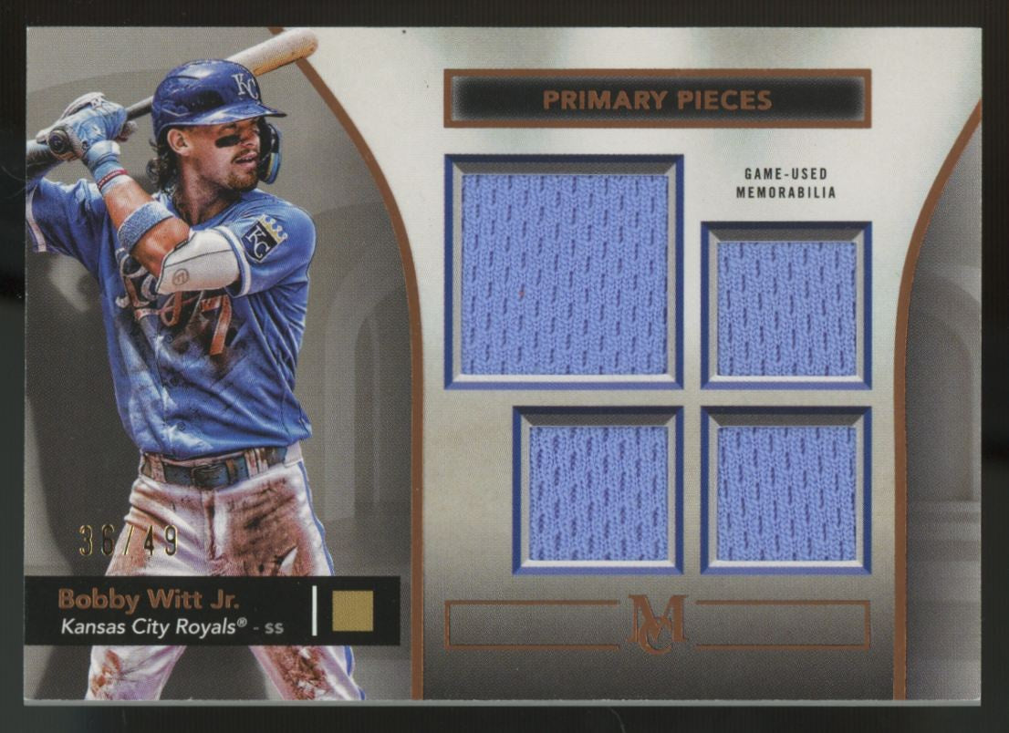 2024 Topps Museum Collection Bobby Witt Jr. Primary Pieces Copper Quad Patch /49