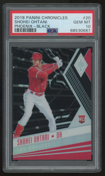 2018 Panini Chronicles Phoenix Shohei Ohtani Black /25 #20 PSA 10