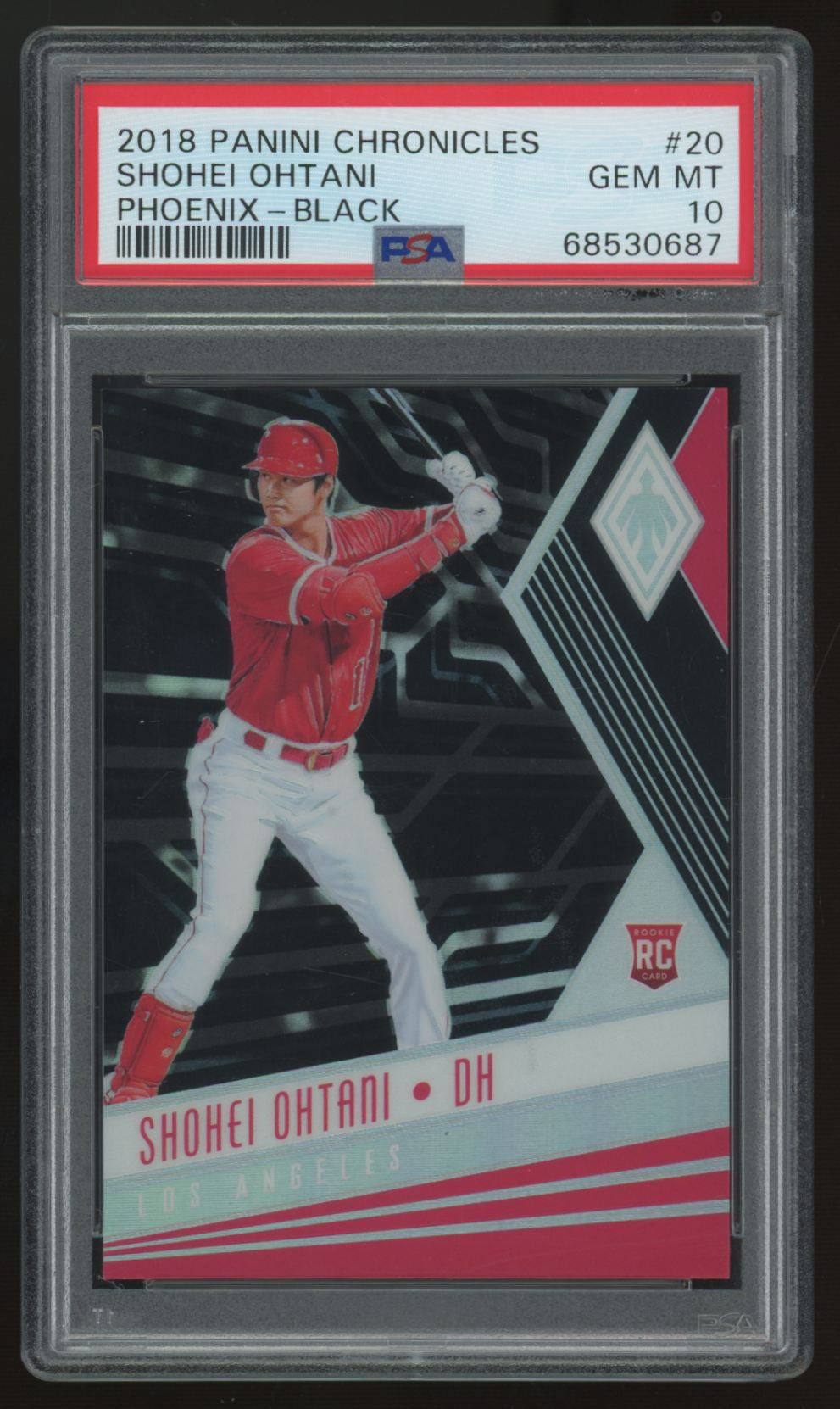 2018 Panini Chronicles Phoenix Shohei Ohtani Black /25 #20 PSA 10
