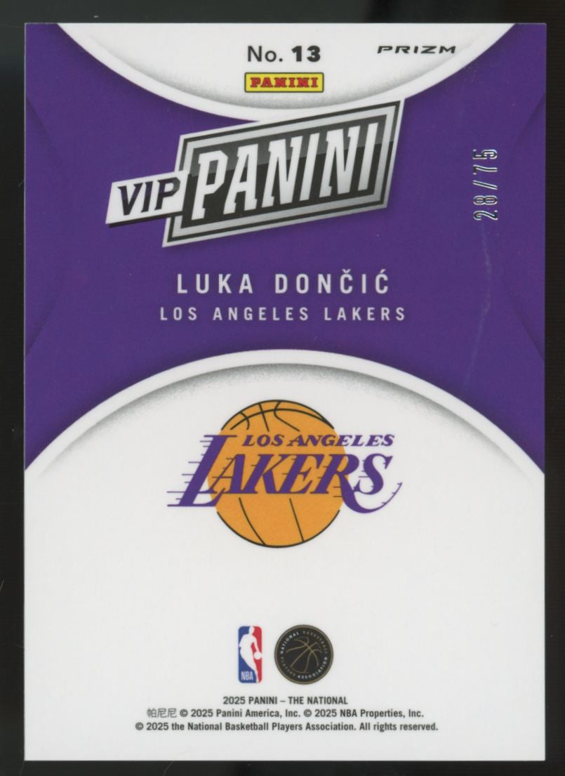 2025 Panini The National VIP Luka Doncic Blue Ice /75 #13