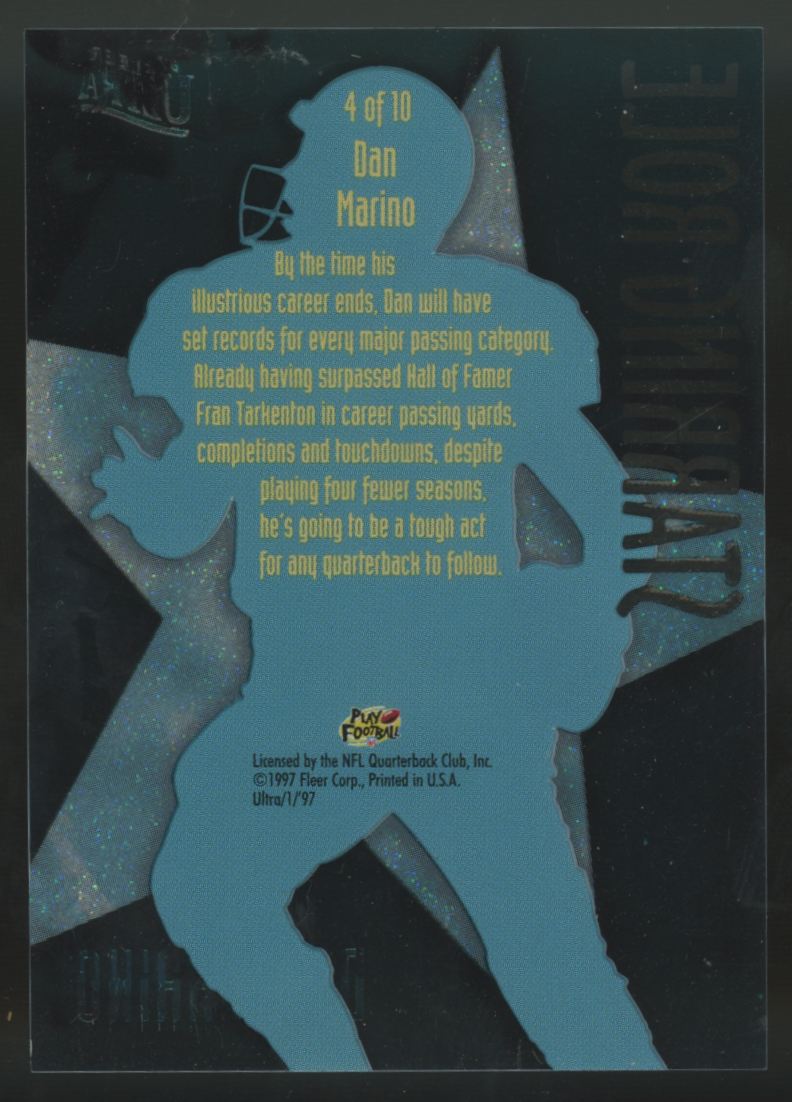1997 Fleer Ultra Dan Marino Starring Role #4
