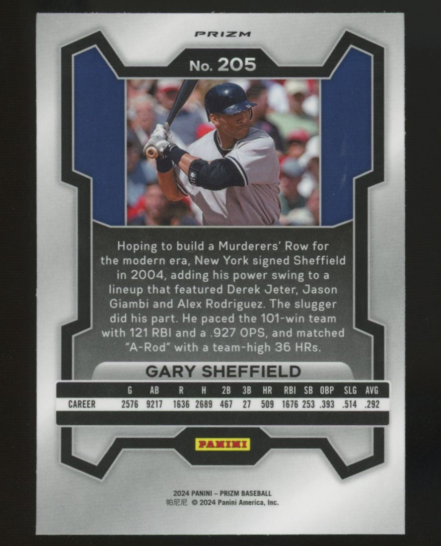 2024 Panini Prizm Gary Sheffield White Sparkle #205