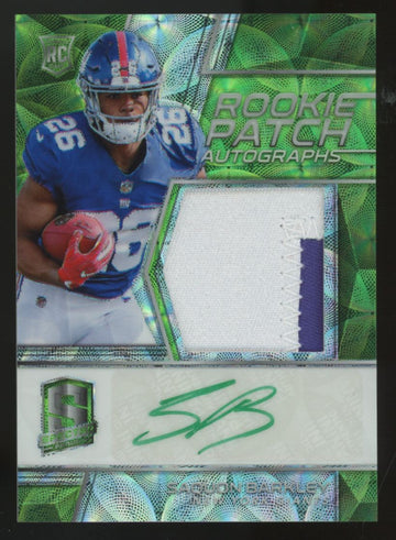 2018 Panini Spectra Saquon Barkley RC Neon Green Patch Auto RPA /60 #206