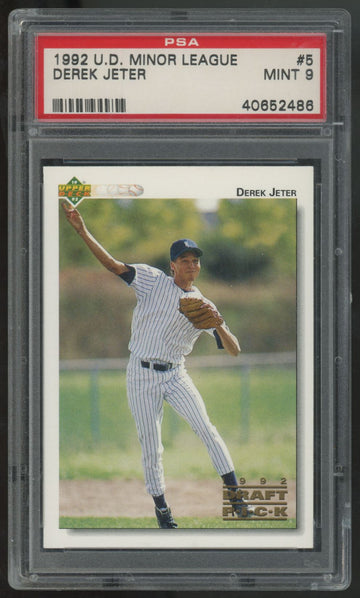 1992 Upper Deck Minor League Derek Jeter Draft Pick #5 PSA 9