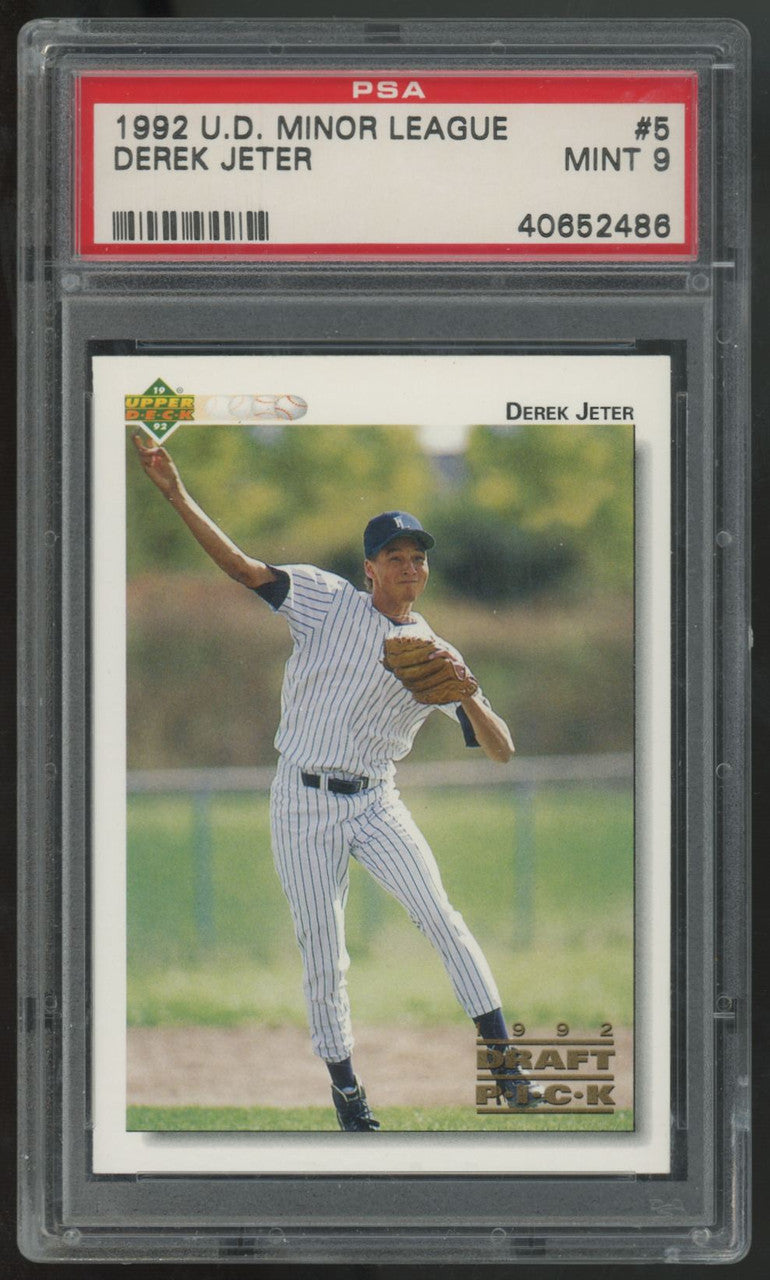 1992 Upper Deck Minor League Derek Jeter Draft Pick #5 PSA 9