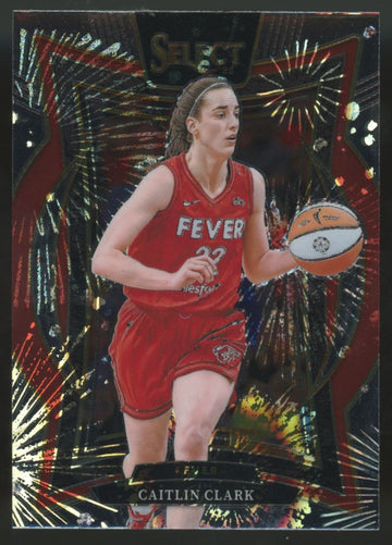 2025 Panini Select WNBA Caitlin Clark Concourse Silver Party Prizm #41