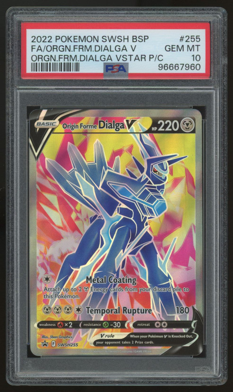 2022 Pokemon Origin Forme Dialga V Promo #255 PSA 10