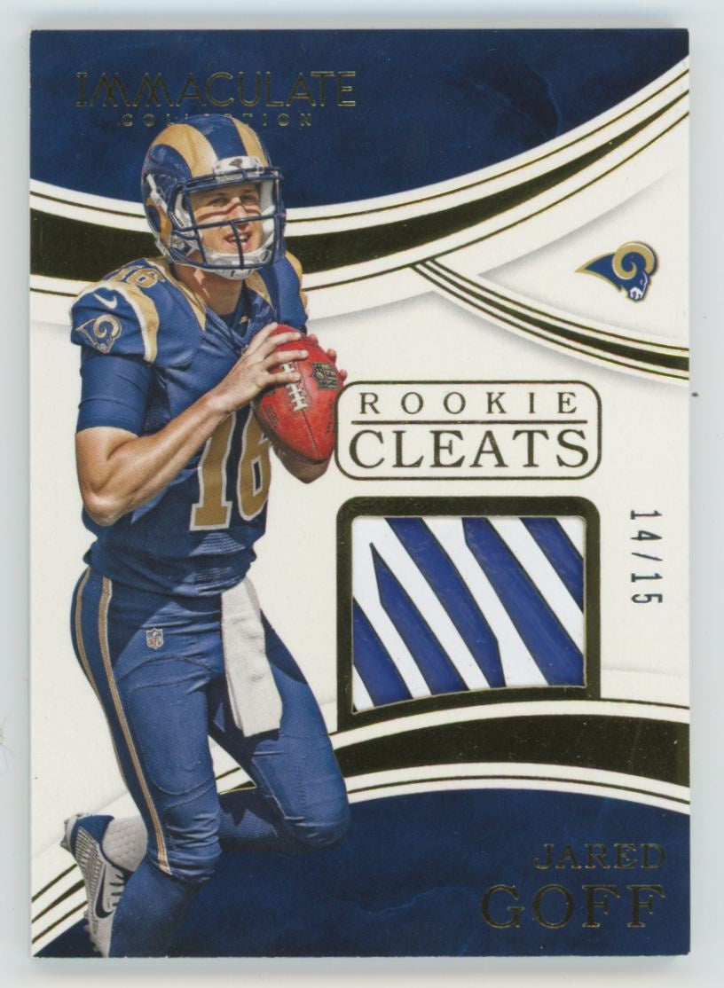 2016 Panini Immaculate Jared Goff RC Cleats Patch /15 #JG