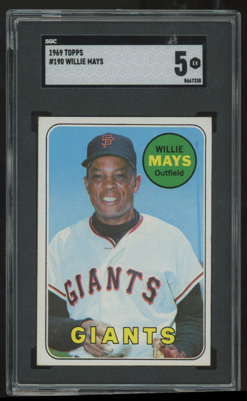 1969 Topps Willie Mays #190 SGC 5