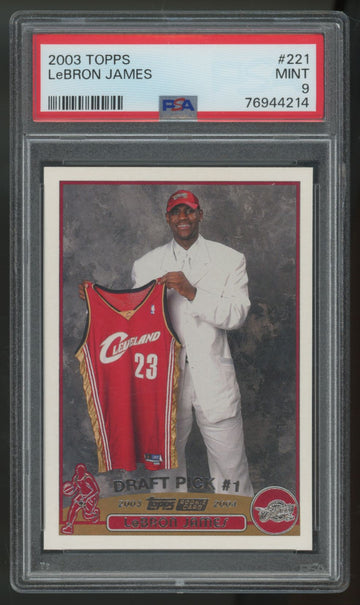 2003-04 Topps LeBron James RC #221 PSA 9 *214