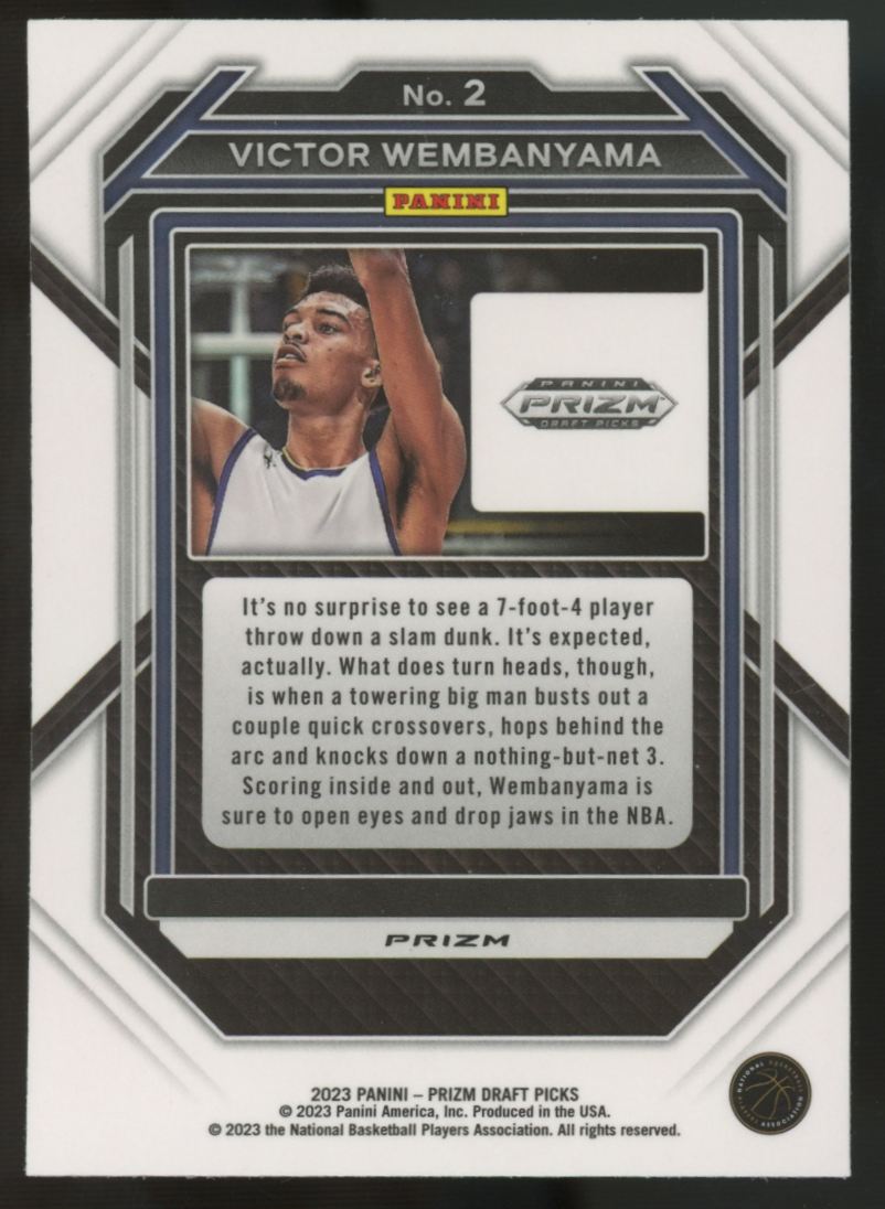 2023-24 Prizm Draft Picks Victor Wembanyama RC Green #2