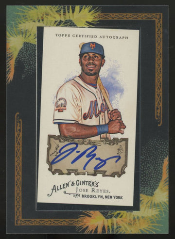 2008 Topps Allen And Ginter World's Champions Jose Reyes Framed Auto #AGA-JR