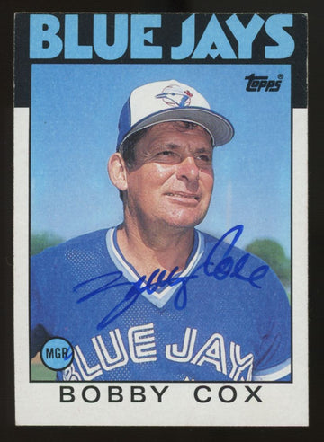 1986 Topps Bobby Cox #471 Signed Auto JSA