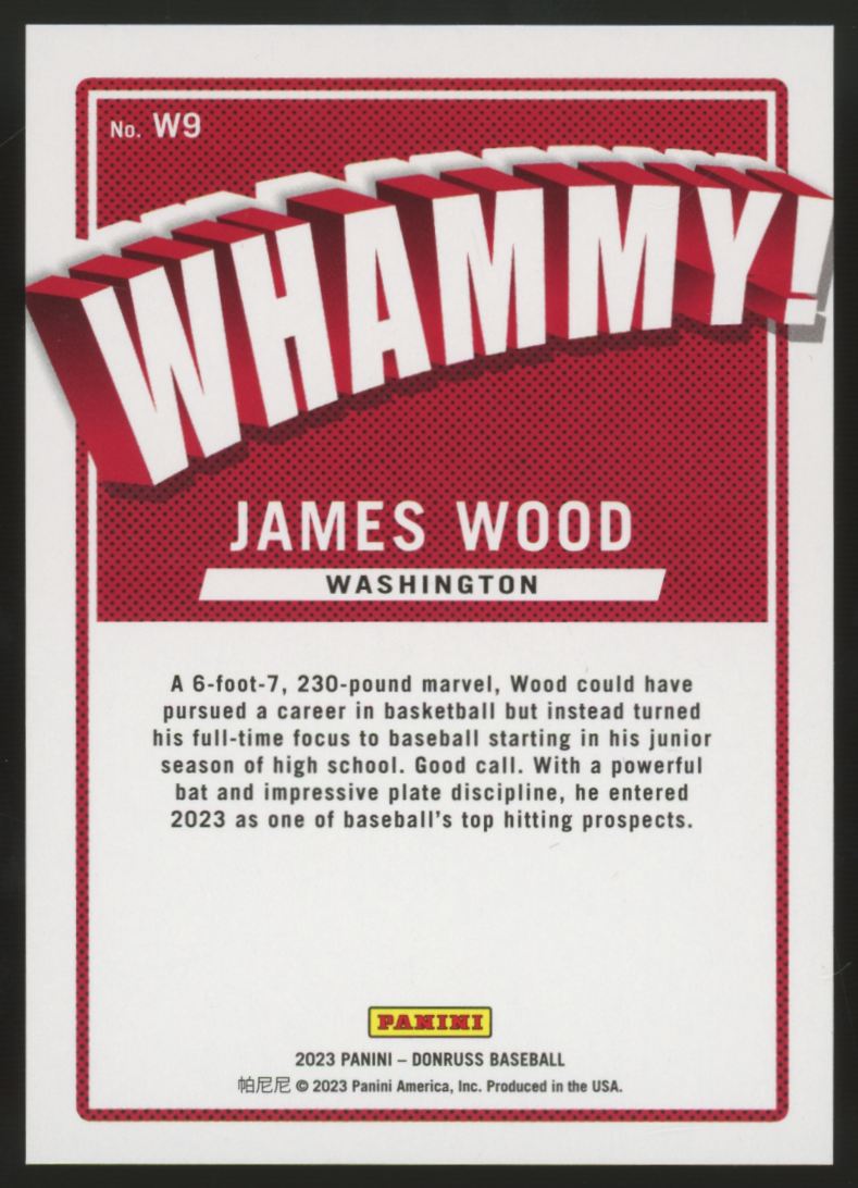 2023 Panini Donruss James Wood Whammy! SSP #W9