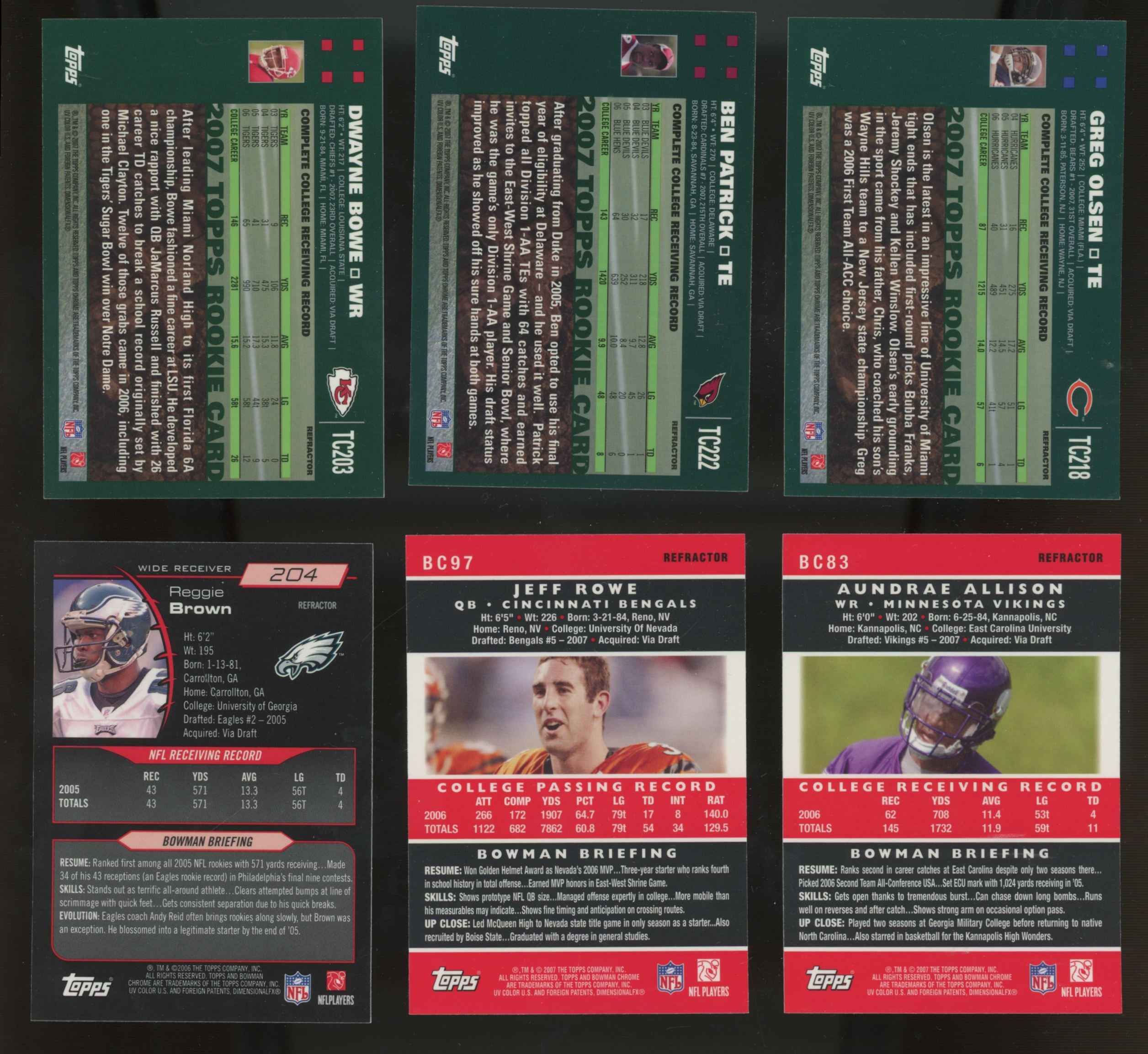 1990s-2010s Topps/Bowman Football Refractors (Lot of 66)