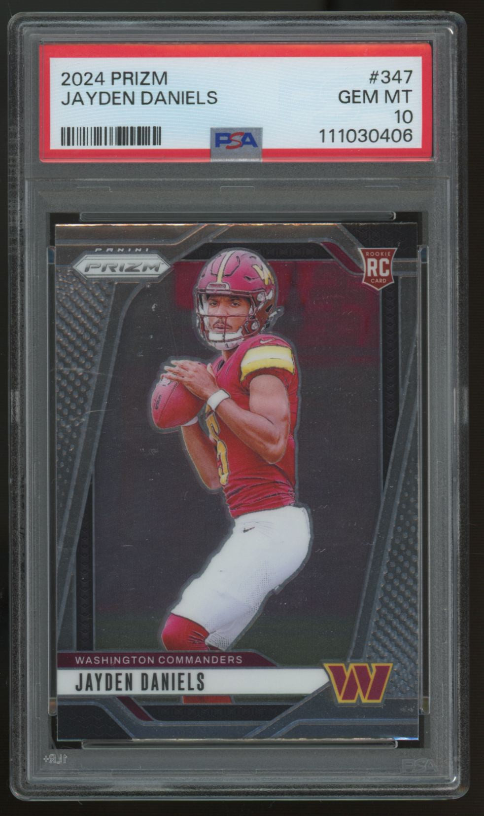 2024 Panini Prizm Jayden Daniels RC #347 PSA 10