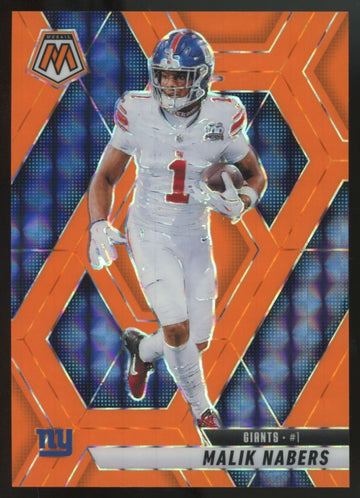 2025 Panini Mosaic Malik Nabers Orange Fluorescent /25 #100