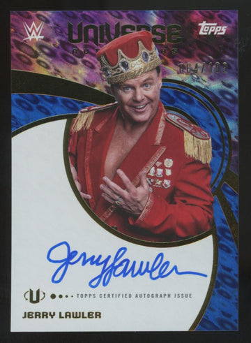 2025 Topps WWE Universe Jerry Lawler Blue Pulse Auto /199 #UNA-JLA
