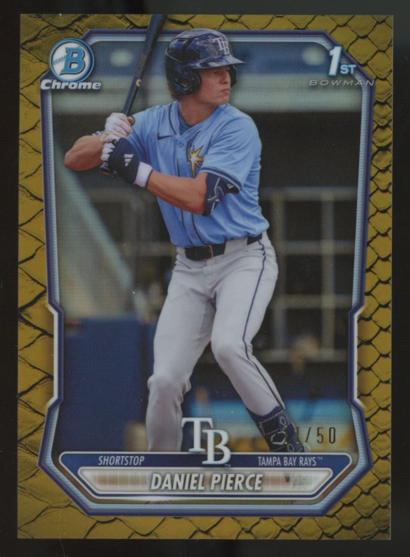 2026 Bowman Daniel Pierce 1st Gold Reptilian Refractor /50 #BCP-77