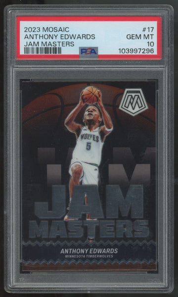 2023-24 Panini Mosaic Anthony Edwards Jam Masters #17 PSA 10