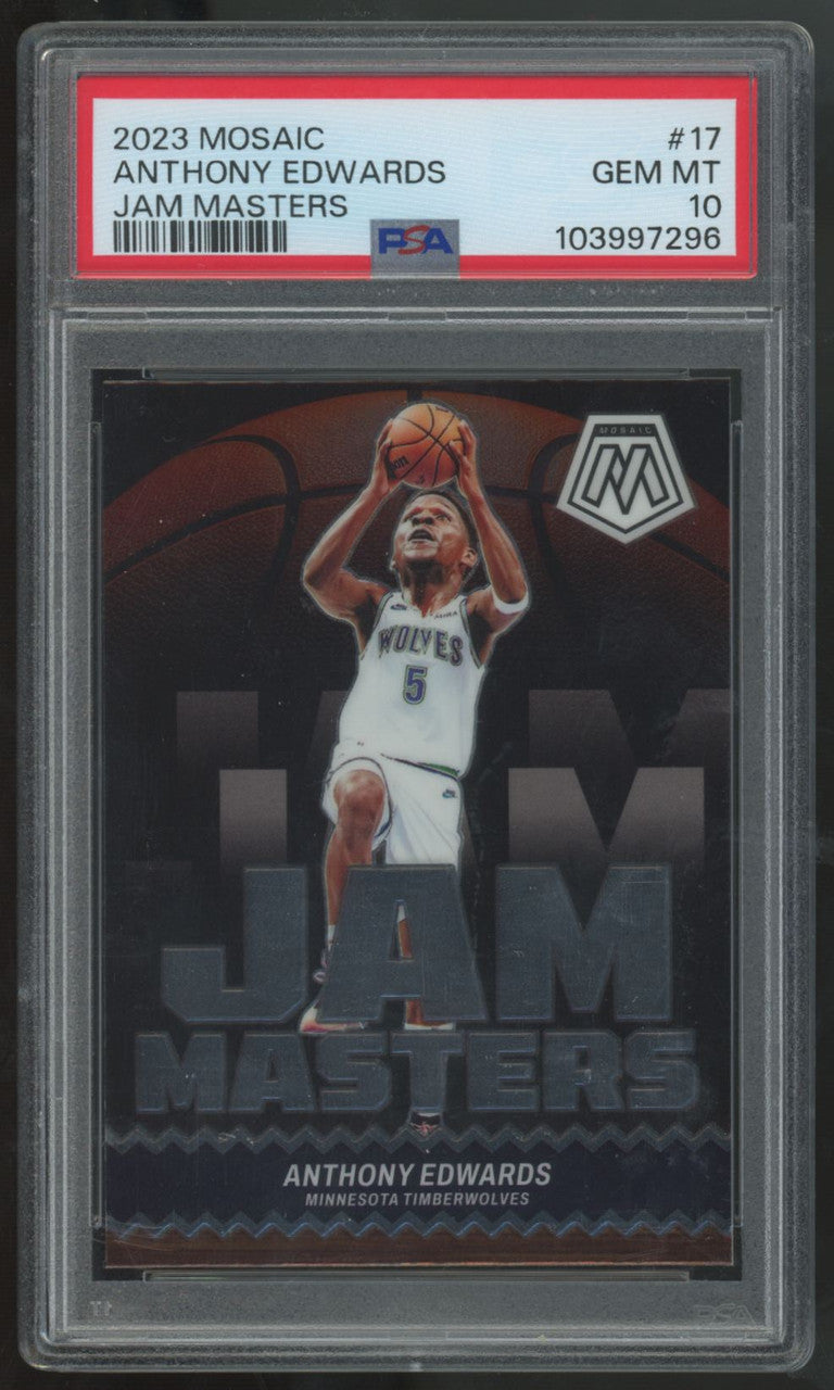 2023-24 Panini Mosaic Anthony Edwards Jam Masters #17 PSA 10