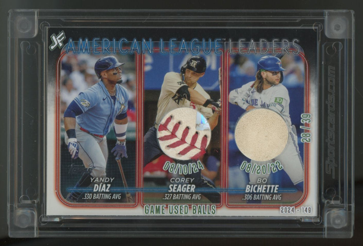 2024 Ball Star Fusion Yandy Diaz/Corey Seager/ Bo Bichette Dual Ball Relic /39