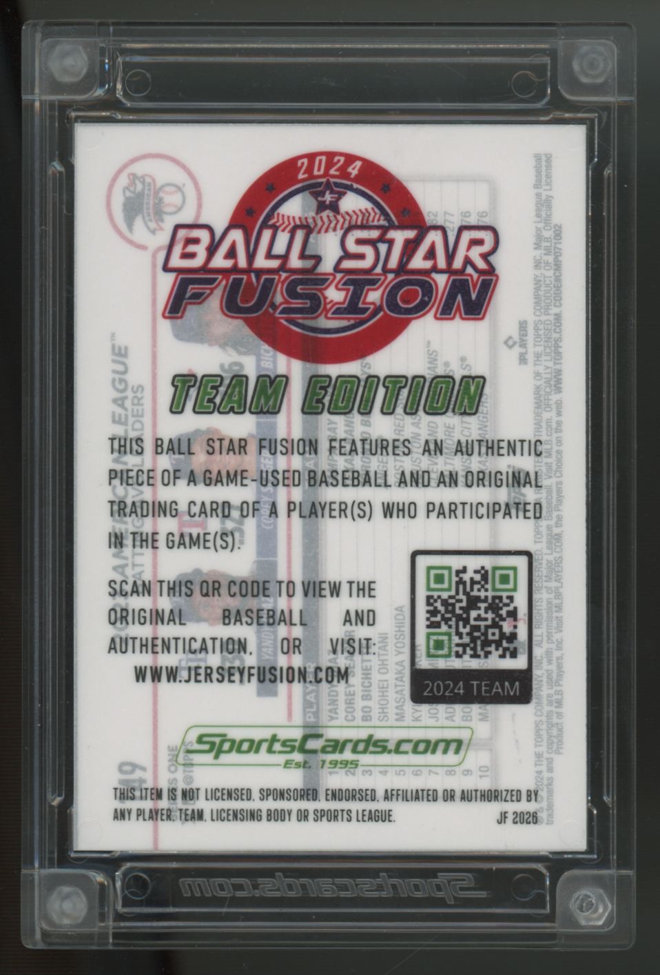 2024 Ball Star Fusion Yandy Diaz/Corey Seager/ Bo Bichette Dual Ball Relic /39