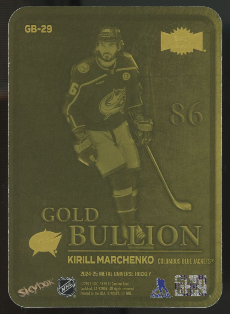 2024-25 Metal Universe Kirill Marchenko Gold Bullion #GB-29