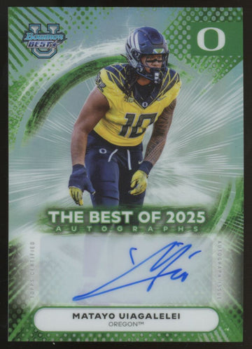 2025 Bowman Best University Matayo Uiagalelei Best of 2025 Auto #BOA-MU