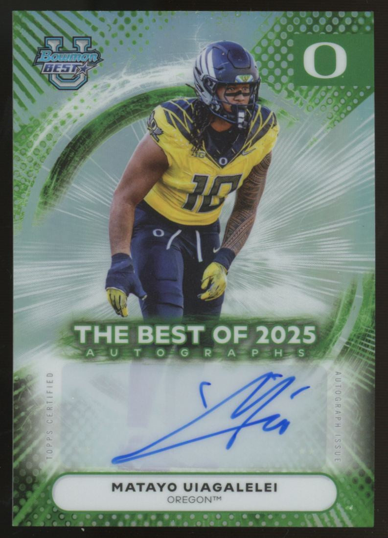 2025 Bowman Best University Matayo Uiagalelei Best of 2025 Auto #BOA-MU