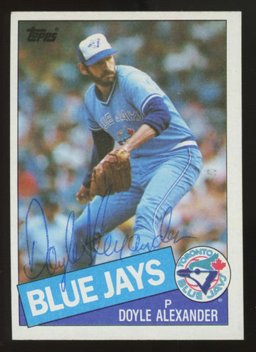 1985 Topps Doyle Alexander #218 Signed Auto JSA