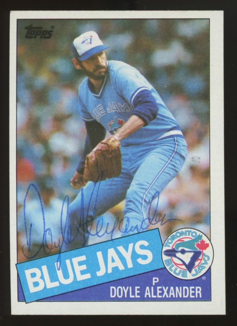 1985 Topps Doyle Alexander #218 Signed Auto JSA