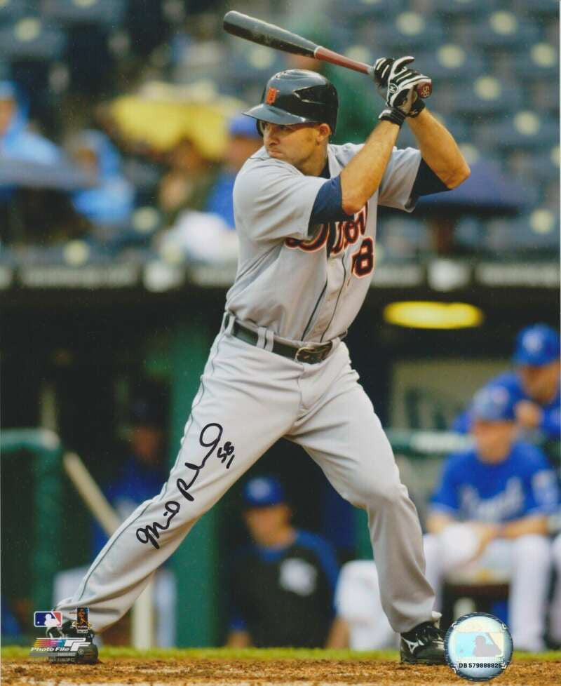 Mike Rabelo Detroit Tigers MLB 8x10 Autographed Photograph - AT BAT