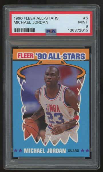 1990-91 Fleer All-Stars Michael Jordan #5 PSA 9 *015