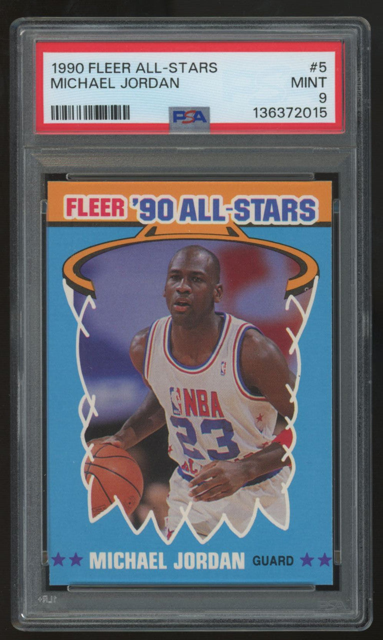 1990-91 Fleer All-Stars Michael Jordan #5 PSA 9 *015