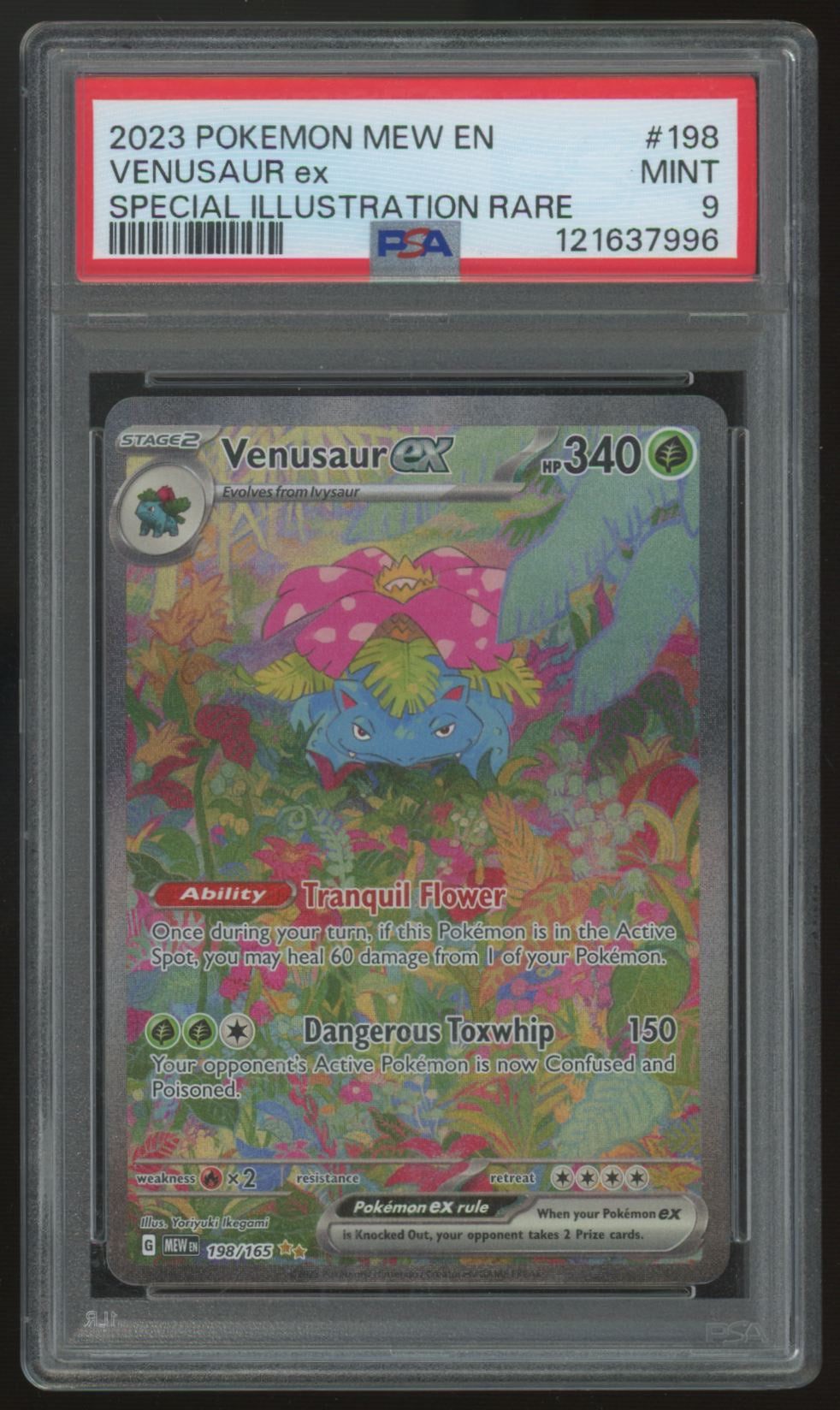 2023 Pokemon Venusaur ex 151 Special Illustration Rare #198 PSA 9