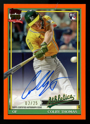 2026 Topps Series One Colby Thomas RC '91 Orange Foil Auto /25 #91A-COL