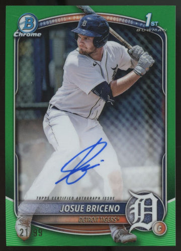 2025 Bowman Chrome Josue Briceno 1st Green Refractor Auto /99 #CPA-JB