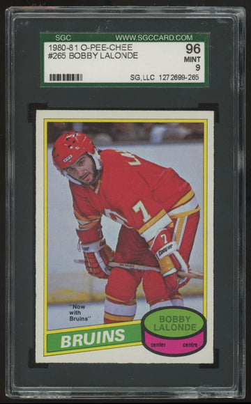 1980-81 O-Pee-Chee Bobby LaLonde #265 SGC 9 *Read*