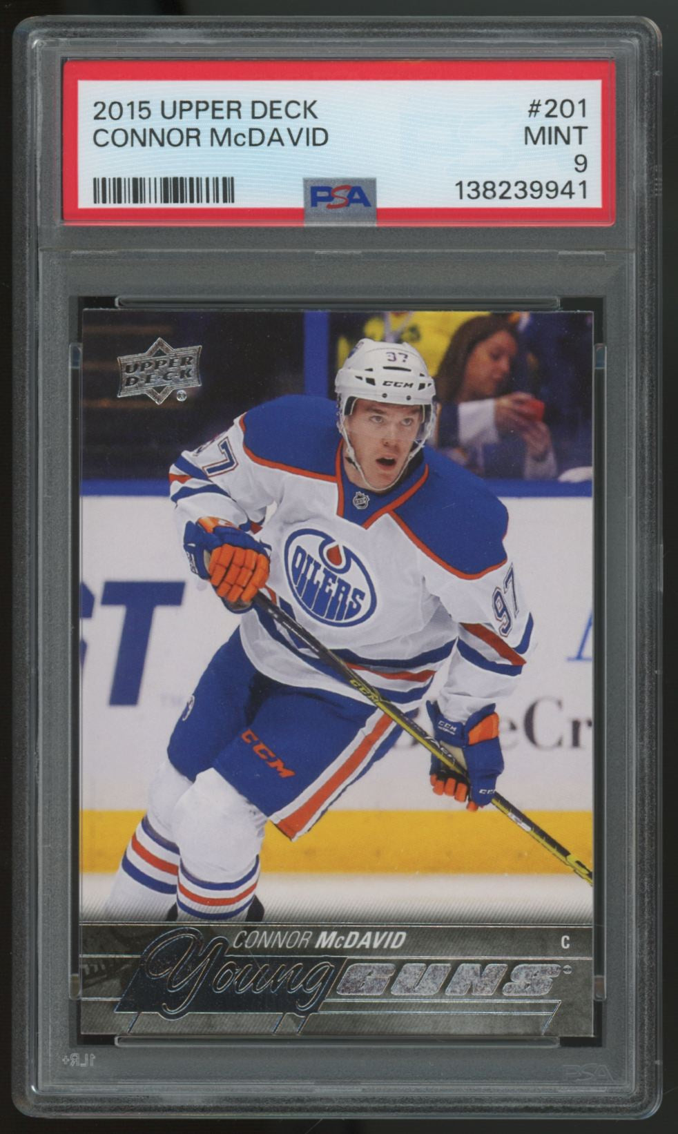 2015/16 UD Series 1 Connor McDavid RC Young Guns #201 PSA 9
