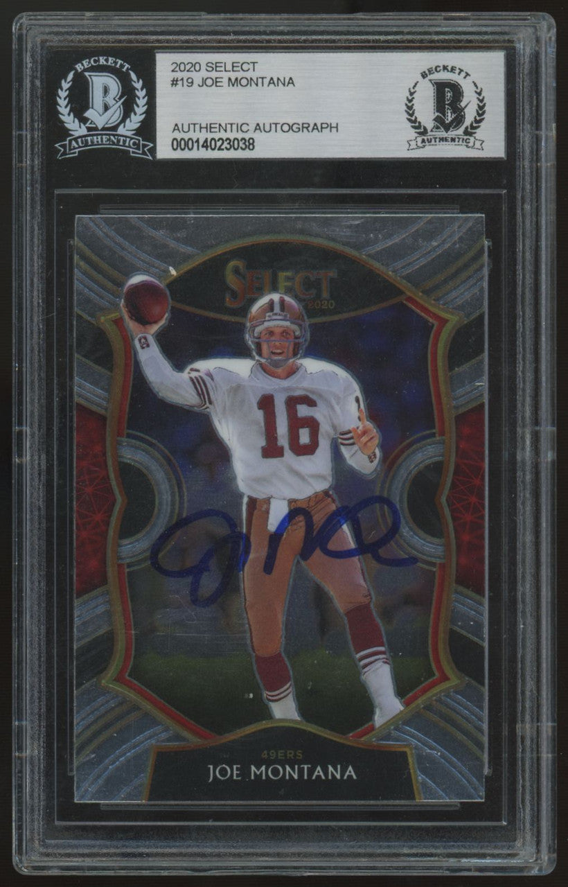 2020 Panini Select Joe Montana Concourse Signed Auto BGS Authentic #19