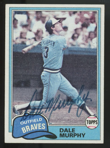 1981 Topps Dale Murphy Signed Autograph #504 JSA Authentic